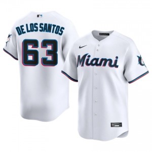 #63 Deyvison De Los Santos Game-Day Men Baseball Jersey | Marlins White Fan Gear 40593392