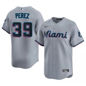 Eury Perez #39 Miami Marlins Baseball Jersey | Pro-Grade Men Gray Stitched Edition 48968379
