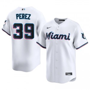 Marlins Eury Perez #39 White Men Baseball Jersey | 2026 Season Premium 96510862