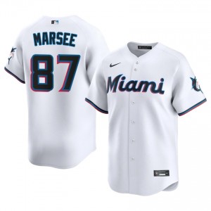 Miami Jakob Marsee #87 White Men Baseball Jersey | 2026 Season Gameday 51719807