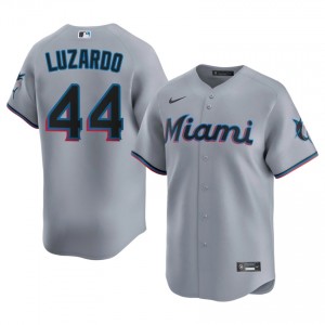 Gray Jesus Luzardo #44 MIA Marlins Baseball Embroidery Jersey | Classic Men Fit 49590548