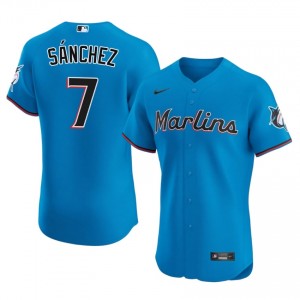 #7 Jesus Sanchez Limited Men Baseball Jersey | Miami Marlins Blue Fan Gear 83089893