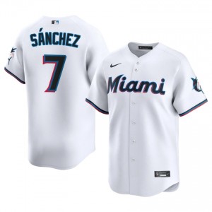 Miami Jesus Sanchez #7 White Men Baseball Jersey | 2026 Season Iconic 84244322