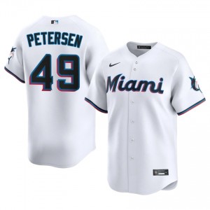 #49 Michael Petersen Classic Men Baseball Jersey | MIA White Fan Gear 10729100