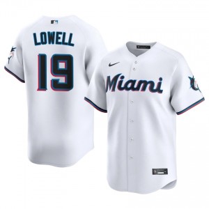 MIA Marlins Mike Lowell #19 White Men Baseball Jersey | 2026 Season Game-Day 35063939