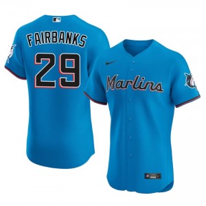 MIA Marlins Pete Fairbanks #29 Blue Men Baseball Jersey | 2026 Season Game 84778627