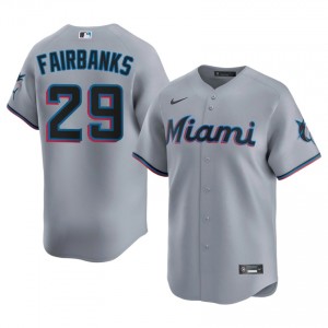Gray Pete Fairbanks #29 MIA Baseball Embroidery Jersey | Limited Men Fit 95428880