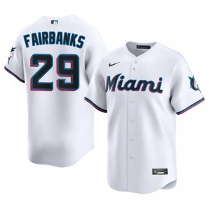 #29 Pete Fairbanks Replica Men Baseball Jersey | Miami Marlins White Fan Gear 32688789
