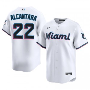 Marlins Sandy Alcantara #22 White Men Baseball Jersey | 2026 Season Iconic 90406455