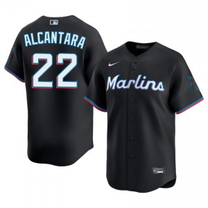 Sandy Alcantara #22 MIA Baseball Jersey | Replica Men Black Stitched Edition 34633895