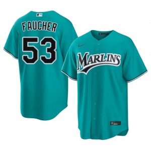 Teal Calvin Faucher #53 MIA Baseball Embroidery Jersey | Game Men Fit 55845766