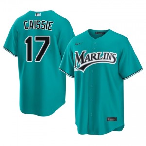 Teal Owen Caissie #17 Miami Baseball Stitched Jersey | MLB Men Fit 11842694