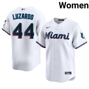MIA Jesus Luzardo #44 White Women Baseball Jersey | 2026 Season Authentic 96063539