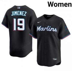 Leo Jimenez #19 Marlins Baseball Jersey | Pro-Grade Women Black Stitched Edition 24147110