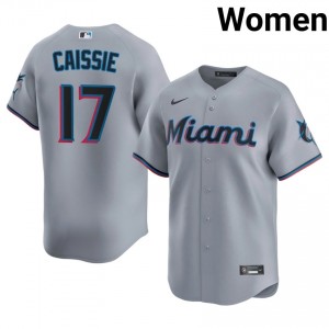 Gray Owen Caissie #17 MIA Marlins Baseball Stitch Jersey | Premium Women Fit 61315345