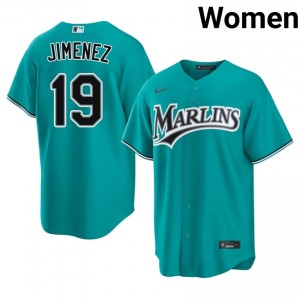 Teal Leo Jimenez #19 MIA Baseball Sewn Jersey | Gameday Women Fit 52956002