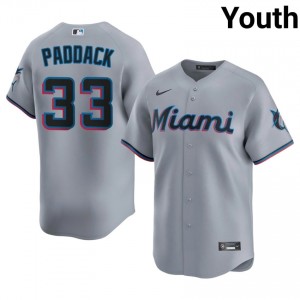 Gray Chris Paddack #33 MIA Baseball Stitched Jersey | Replica Youth Fit 60087559