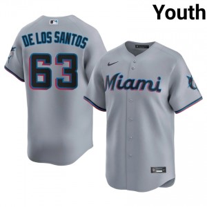 Gray Deyvison De Los Santos #63 MIA Marlins Baseball Stitched Jersey | Pro-Grade Youth Fit 91388051