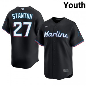 Giancarlo Stanton #27 MIA Baseball Jersey | Iconic Youth Black Stitched Edition 64048148