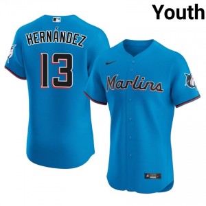 MIA Heriberto Hernandez #13 Blue Youth Baseball Jersey | 2026 Season Replica 45167278