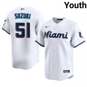 Miami Ichiro Suzuki #51 White Youth Baseball Jersey | 2026 Season Exclusive 49185401