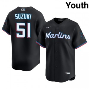Ichiro Suzuki #51 Marlins Baseball Jersey | Classic Youth Black Embroidery Edition 66286075