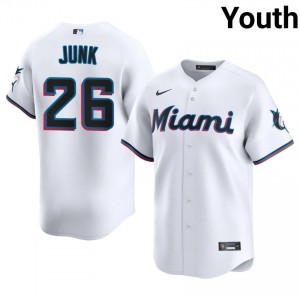 #26 Janson Junk Iconic Youth Baseball Jersey | Miami White Fan Gear 79579492