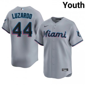 Gray Jesus Luzardo #44 MIA Baseball Stitched Jersey | MLB Youth Fit 33120196