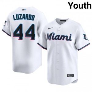 #44 Jesus Luzardo Gameday Youth Baseball Jersey | Miami Marlins White Fan Gear 86353528