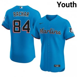 Miami Lake Bachar #84 Blue Youth Baseball Jersey | 2026 Season Game-Day 34068038
