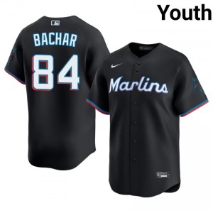 Black Lake Bachar #84 MIA Baseball Embroidery Jersey | Officially Licensed Youth Fit 38799413