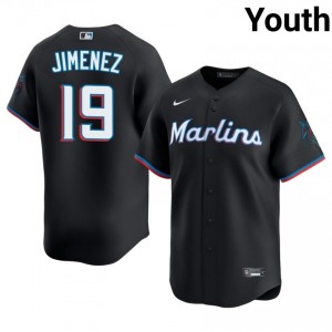 Black Leo Jimenez #19 MIA Marlins Baseball Stitched Jersey | Game-Day Youth Fit 84101146