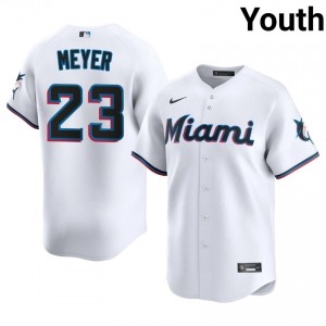 #23 Max Meyer Limited Youth Baseball Jersey | MIA White Fan Gear 22414911