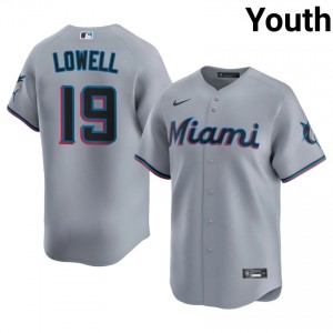 Mike Lowell #19 Miami Baseball Jersey | Pro-Grade Youth Gray Stitched Edition 73093444